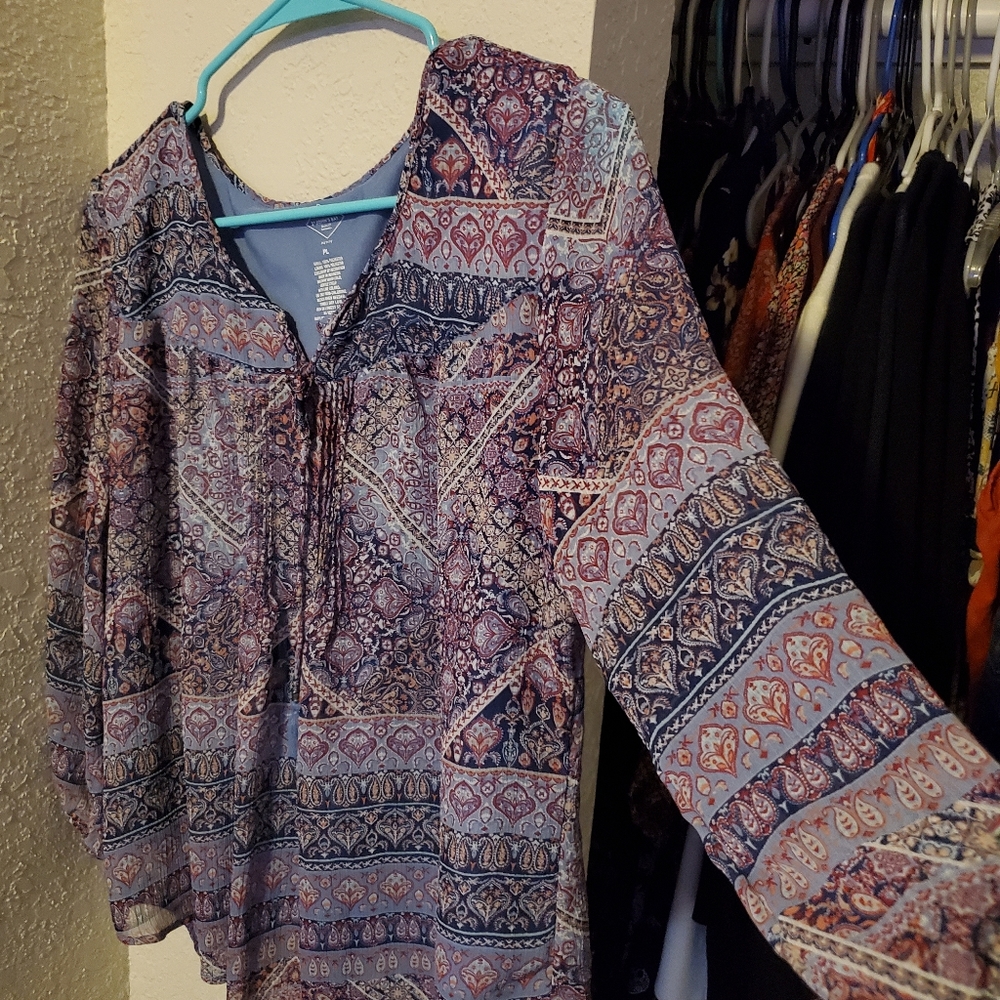 St. John's Bay Blouse - Multicolor (Petite L)